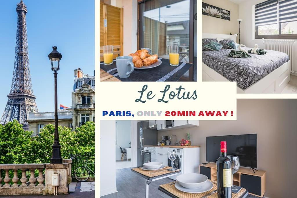 Apartamento Le Lotus - Self Checkin - 20Min From Paris - Free Parking Around Drancy Exterior foto